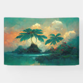 Banderoles Imaginaire tropical Mer & Palmiers (Horizontal)