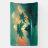 Banderoles Imaginaire tropical Mer & Palmiers (Verticale)