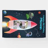 Banderoles Immense Collage Photo Deux | 2e Anniversaire Space (Horizontal)