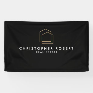 Banderoles Immobilier Noir Chic