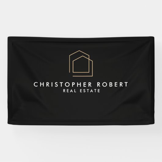 Banderoles Immobilier Noir Chic (Horizontal)