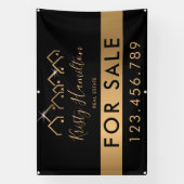 Banderoles immobilier professionnel ajouter photo code QR (Verticale)