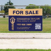 Banderoles Immobilier Professionnel Moderne À Vendre Code QR (Insitu)