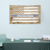Banderoles Impression de bois rustique drapeau américain Thin (Salon professionnel)