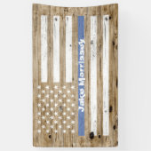 Banderoles Impression de bois rustique drapeau américain Thin (Vertical)