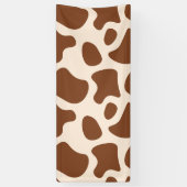 Banderoles Impression vache rose et marron (Vertical)