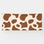 Banderoles Impression vache rose et marron (Horizontal)
