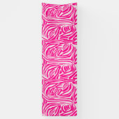 Banderoles Impression zèbre rose (Vertical)