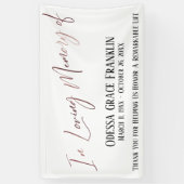 Banderoles In Love Mémoire de l'or Rose écriture moderne (Vertical)