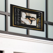 Banderoles In Love Memory Gold Funeral Photo (Bâtiment extérieur)