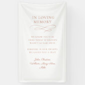 Banderoles "In Love Memory" Moderne, Calligraphie, Mariage (Vertical)