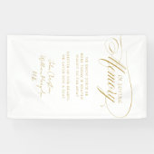 Banderoles "In Love Memory" Moderne, Calligraphie, Mariage (Horizontal)