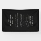 Banderoles "In Love Memory" Moderne, Calligraphie, Mariage (Horizontal)