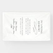 Banderoles "In Love Memory" Moderne, Calligraphie, Mariage (Horizontal)