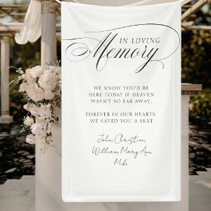 Banderoles "In Love Memory" Moderne, Calligraphie, Mariage