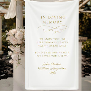 Banderoles "In Love Memory" Moderne, Calligraphie, Mariage