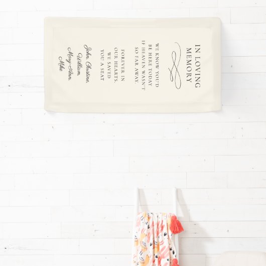 Banderoles "In Love Memory" Moderne, Calligraphie, Mariage (Insitu)