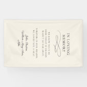 Banderoles "In Love Memory" Moderne, Calligraphie, Mariage (Horizontal)
