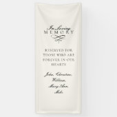 Banderoles In Loving Memory! Beige Wedding Memorial (Vertical)