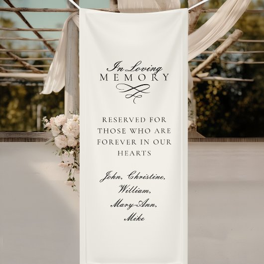 Banderoles In Loving Memory! Beige Wedding Memorial