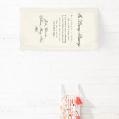 Banderoles "In Loving Memory" Classic Wedding Memorial beige (Insitu)