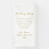 Banderoles "In Loving Memory" Classic Wedding Memorial White (Verticale)
