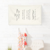 Banderoles "In Loving Memory" Elegant Wedding Memorial Beige (En situation)