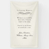 Banderoles "In Loving Memory" Elegant Wedding Memorial Beige (Vertical)