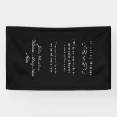 Banderoles "In Loving Memory" Elegant Wedding Memorial Black (Horizontal)