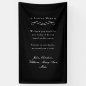 Banderoles "In Loving Memory" Elegant Wedding Memorial Black (Vertical)