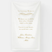 Banderoles "In Loving Memory" Elegant Wedding Memorial White (Vertical)