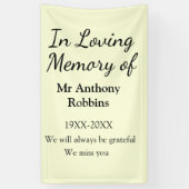 Banderoles In Loving memory of name funeral memory keepsake (Vertical)