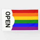 Banderoles Indicateur ouvert Rainbow Cloud (Horizontal)