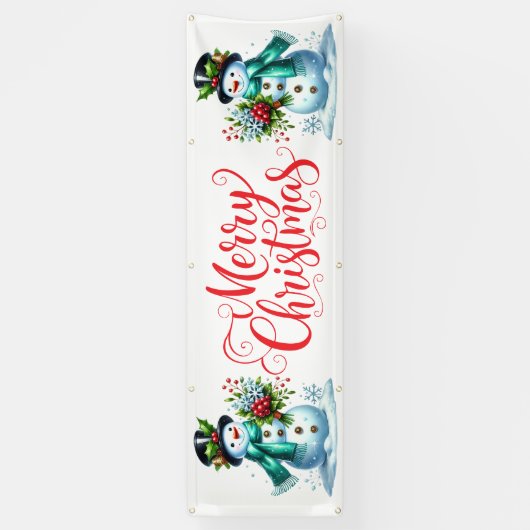 Banderoles Indoor Outdoor Custom Banner-Merry Christmas (Vertical)