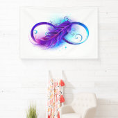 Banderoles Infini avec plume violette (Insitu)