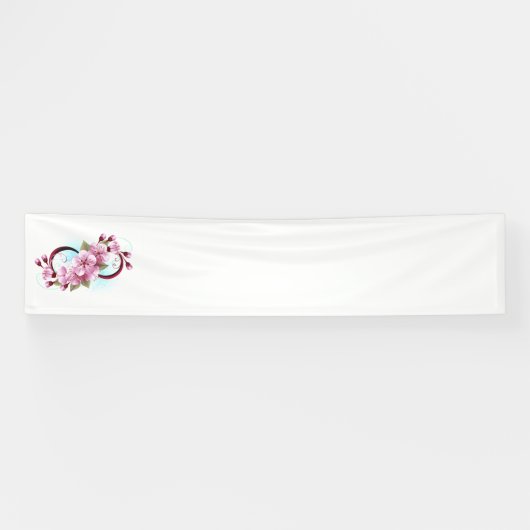 Banderoles Infinité avec les fleurs Sakura (Horizontal)