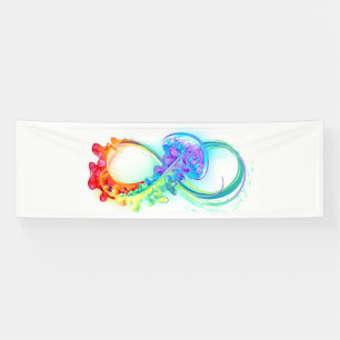 Banderoles Infinity avec méduse arc-en-ciel