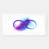 Banderoles Infinity with purple feather (Horizontal)