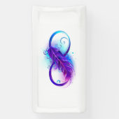 Banderoles Infinity with purple feather (Verticale)