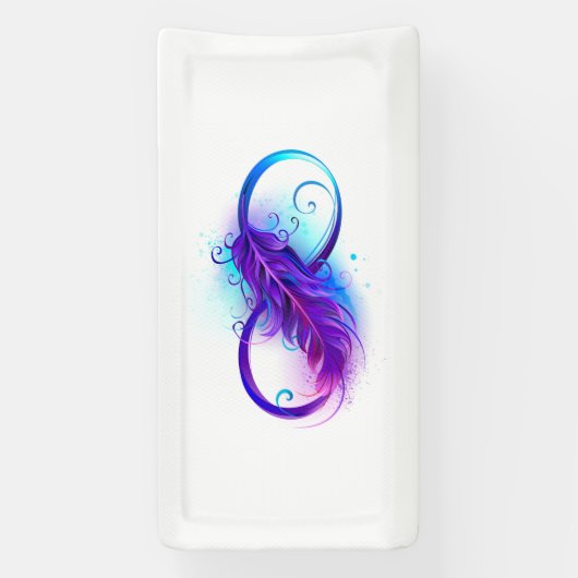 Banderoles Infinity with purple feather (Verticale)