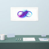 Banderoles Infinity with purple feather (Salon professionnel)