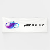 Banderoles Infinity with purple feather (Horizontal)