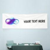 Banderoles Infinity with purple feather (Salon professionnel)