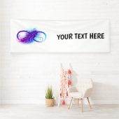 Banderoles Infinity with purple feather (Insitu)
