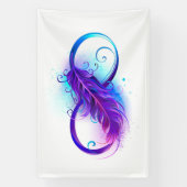 Banderoles Infinity with purple feather (Verticale)