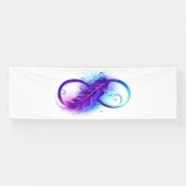 Banderoles Infinity with purple feather (Horizontal)