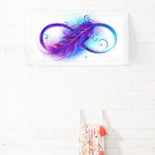 Banderoles Infinity with purple feather (Insitu)