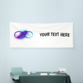 Banderoles Infinity with purple feather (Salon professionnel)