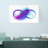 Banderoles Infinity with purple feather (Salon professionnel)