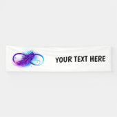 Banderoles Infinity with purple feather (Horizontal)